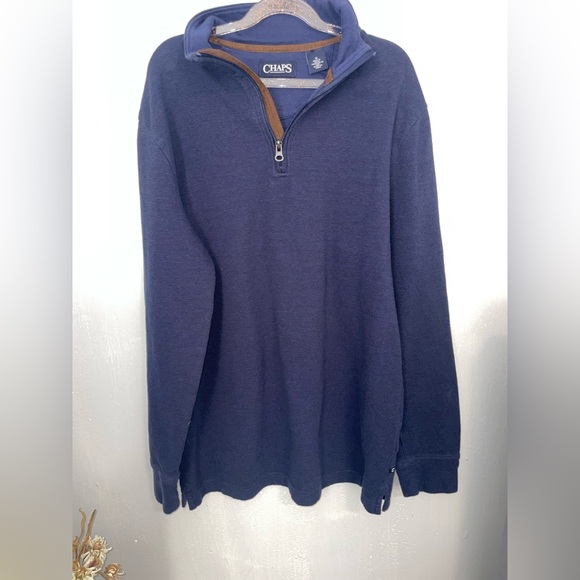 Chaps Other - Chaps Men's Dark Blue Zip-Up Sweater